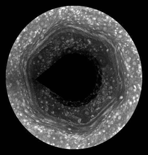 The hexagon of Saturn