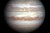 Red spots on Jupiter, photographed on Feb. 27, 2006.