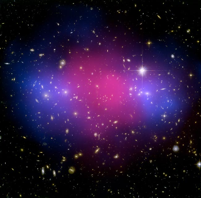 Powerful Cosmic Collision Creates Divorce of Matter
