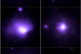 These galaxy clusters are representative of more than 80 clusters that were used to track the effects of dark energy on these massive objects over time. Most of the matter in galaxy clusters is in the form of very hot gas, which emits copious amounts of X-rays.