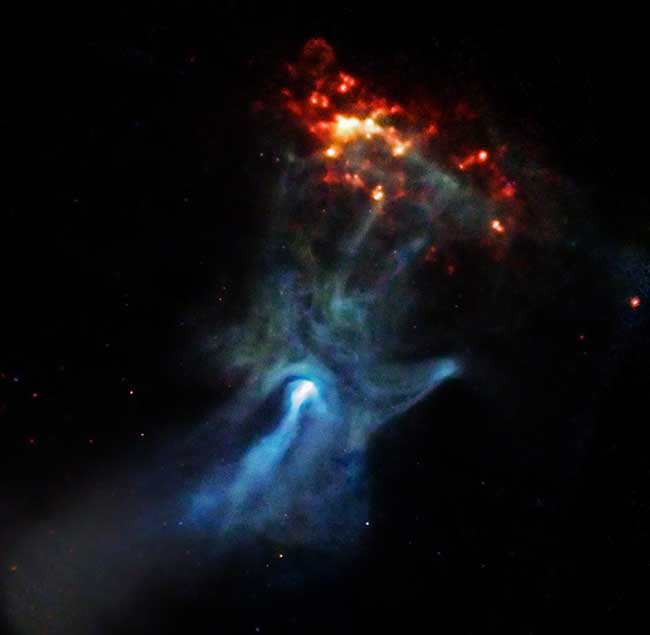 Cosmic Hand Reaches for the Light