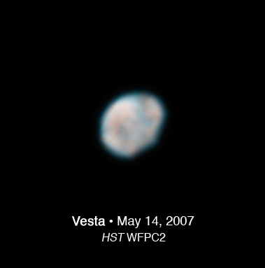 Asteroid Vesta as Seen by Hubble