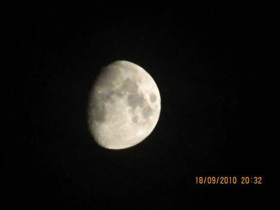 Skywatcher Andrew Brown in Ashford, Kent, in the U.K. snapped this photo of the moon on Sept. 18, 2010 during International Observe the Moon Night.