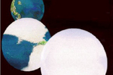 Graphic showing the progression towards a Snowball Earth.