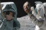 What would it look like if lunar astronauts got their game on? Just for fun, let's drop down and see. Yes, we'll probably take our cultural pastimes with us...though we do worry about cracked helmet