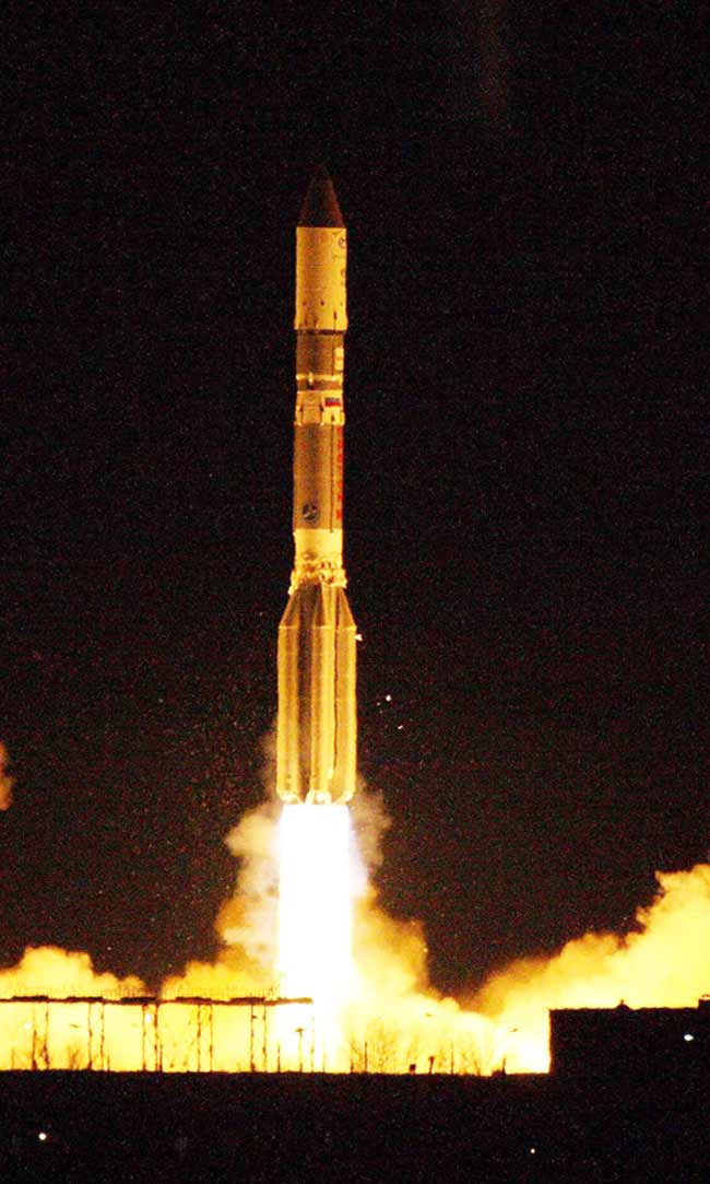 Russian Rocket Launches Communications Satellite