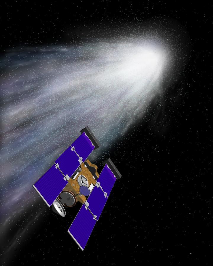 Stardust spacecraft near comet Wild 2