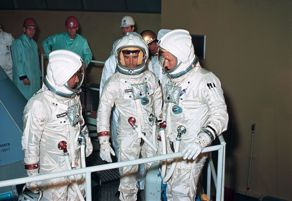 Three Crew Members Check Couch Installation