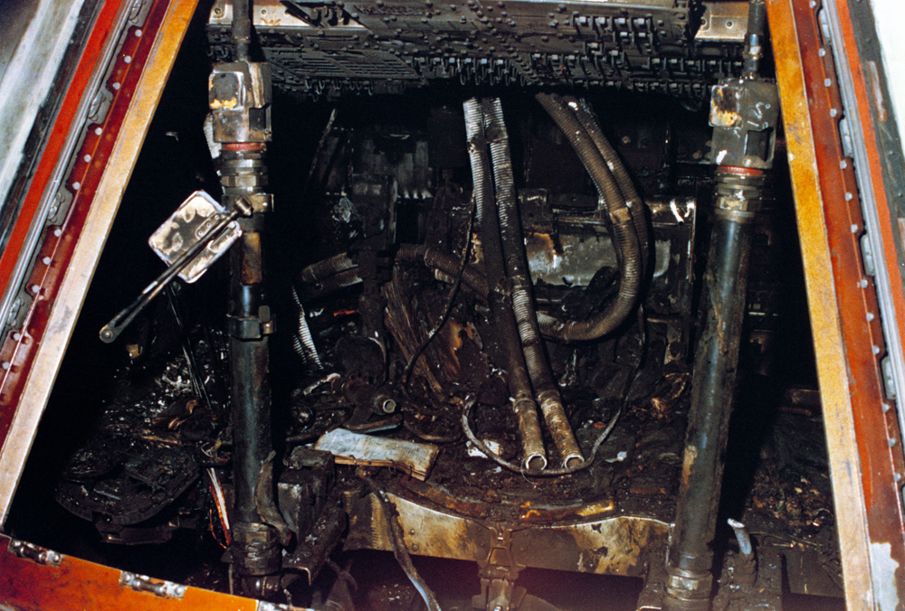 The Interior of the Capsule After the Tragic Fire