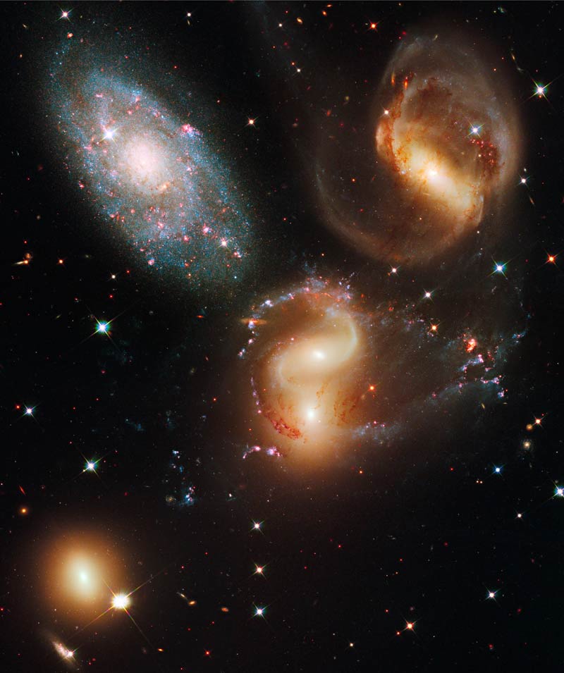 Five Galaxies at Once