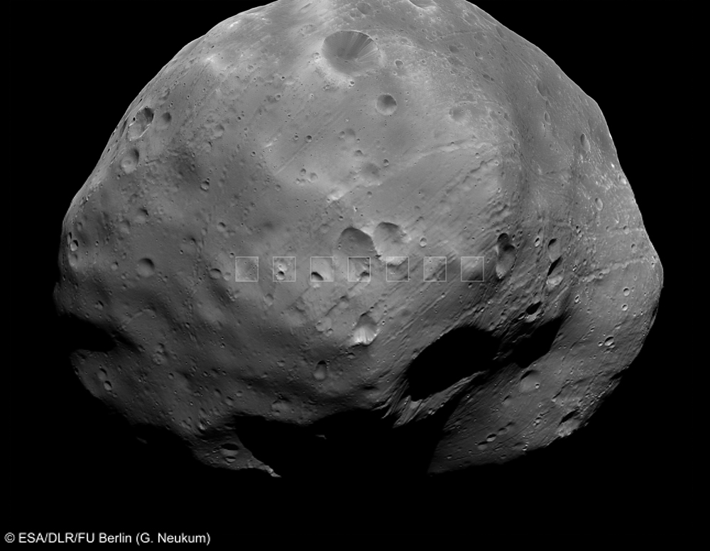 Mars Phobos Closeups