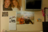 Photos of loved ones and other inspiration adorn Congresswoman Giffords' hospital room.