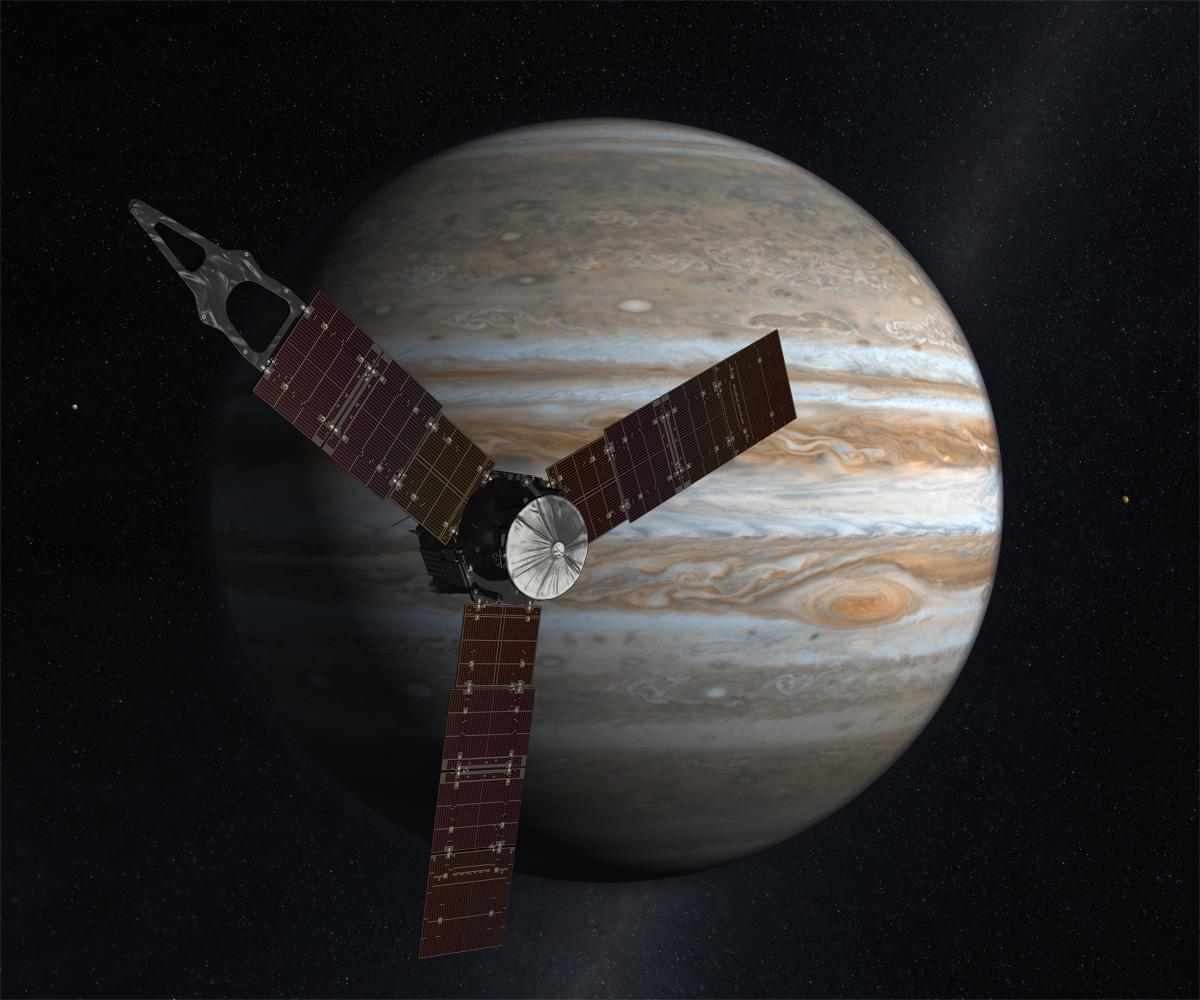 Juno in Front of Jupiter 
