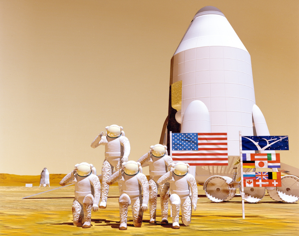 The First Human Martians