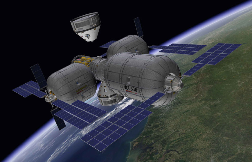 Boeing CST-100 Approaching Bigelow Space Station