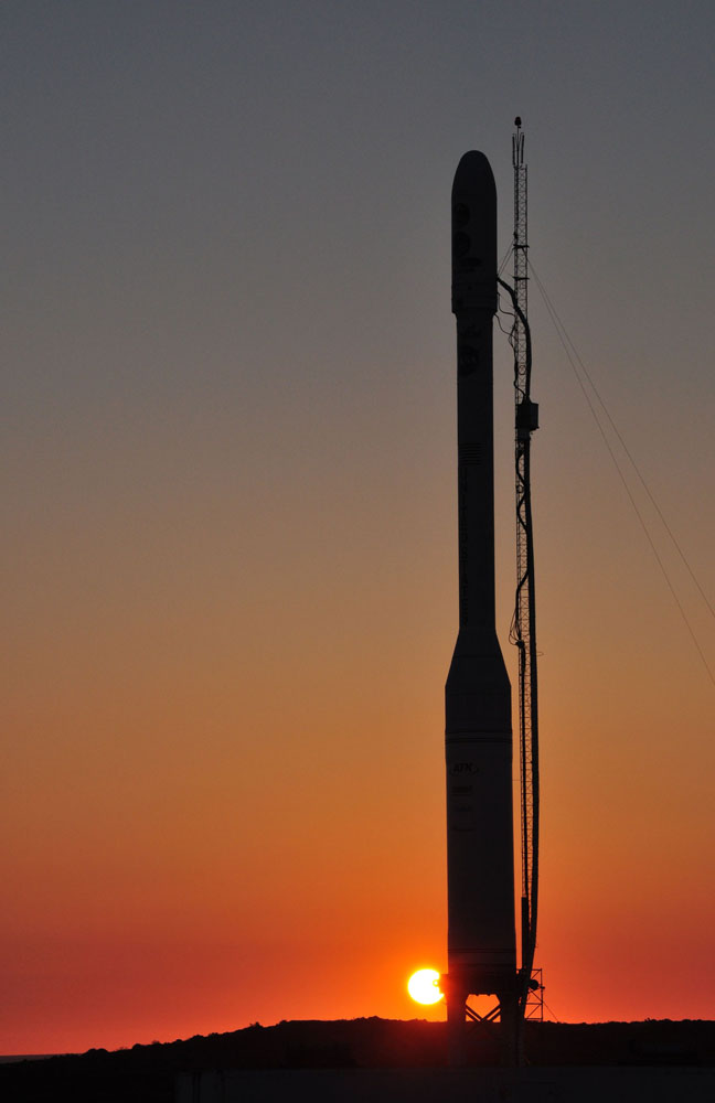 Glory Satellite's Rocket Sunset