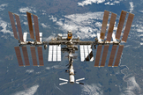 This photo of the International Space Station was snapped by an STS-133 crew member on the space shuttle Discovery on March 7, 2011.