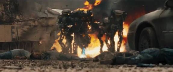 Alien foot soldiers menace humankind in the 2011 film 'Battle: Los Angeles.'