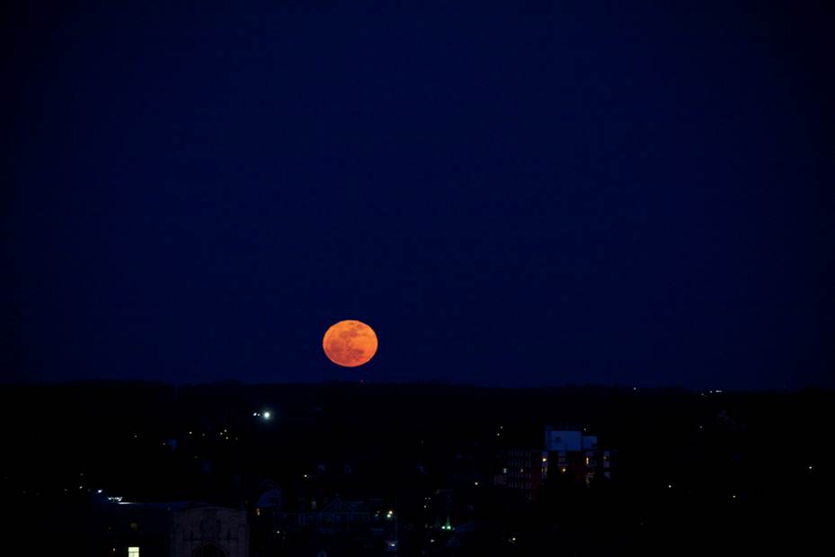 Supermoon Over Grand Rapids