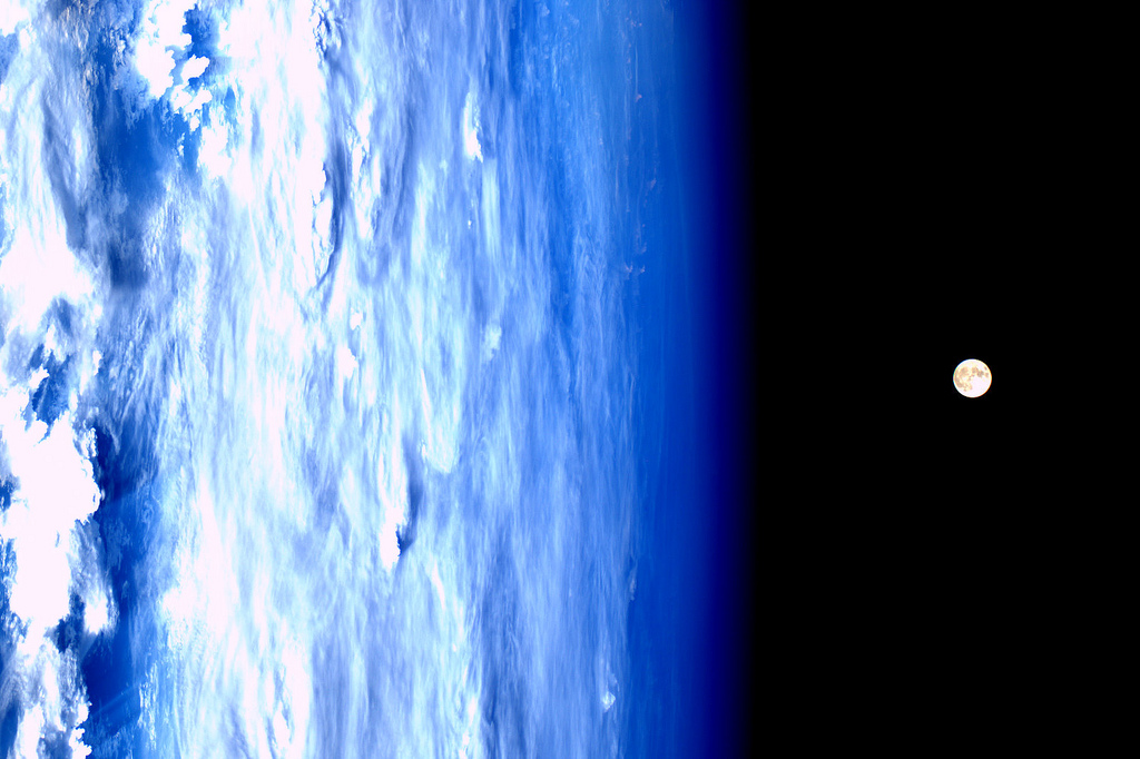 Supermoon as Seen Aboard the International Space Station