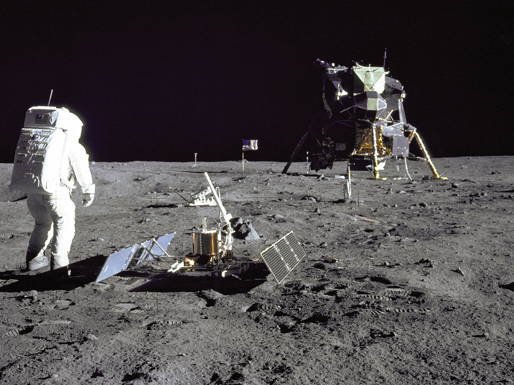 Aldrin Gazes at Tranquility Base