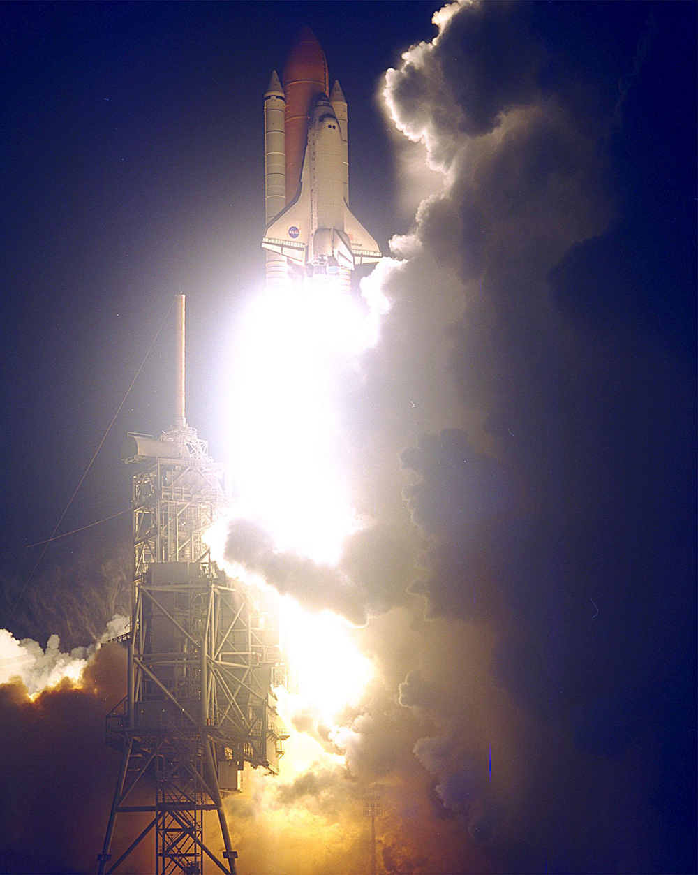 Endeavour Lights Up the Night Sky