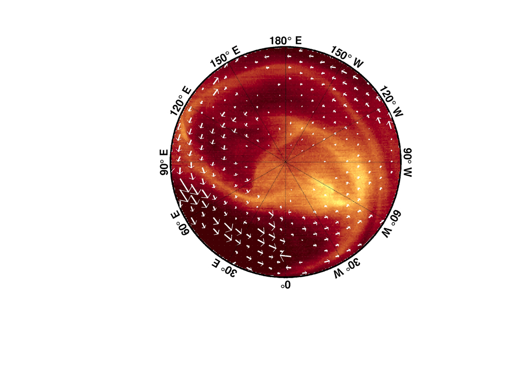 Thermal Infrared Radiation at the Southern Polar Region of Venus