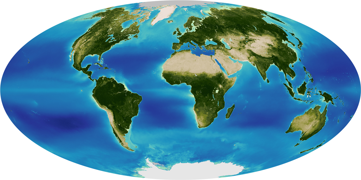 The Green Hills (and Oceans) of Earth