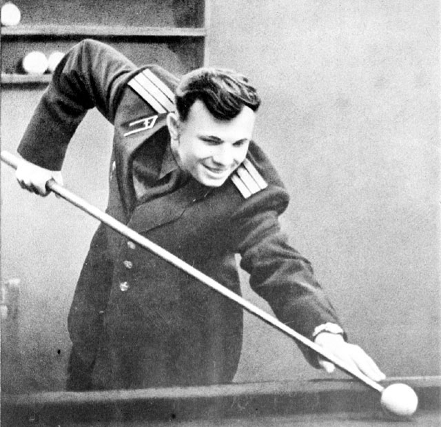 Gagarin as He Was, Playing Pool