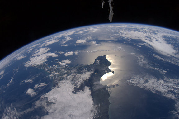 This photo of Earth from the International Space Station was taken by NASA astronaut Ron Garan, who has been blogging about the planet's beauty on his website Fragile Oasis. This image, taken on April 15, 2011, was Garan's first photo sent via Twitter.