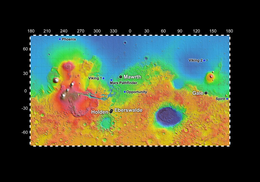 Four Finalist Landing Site Candidates for Mars Science Laboratory
