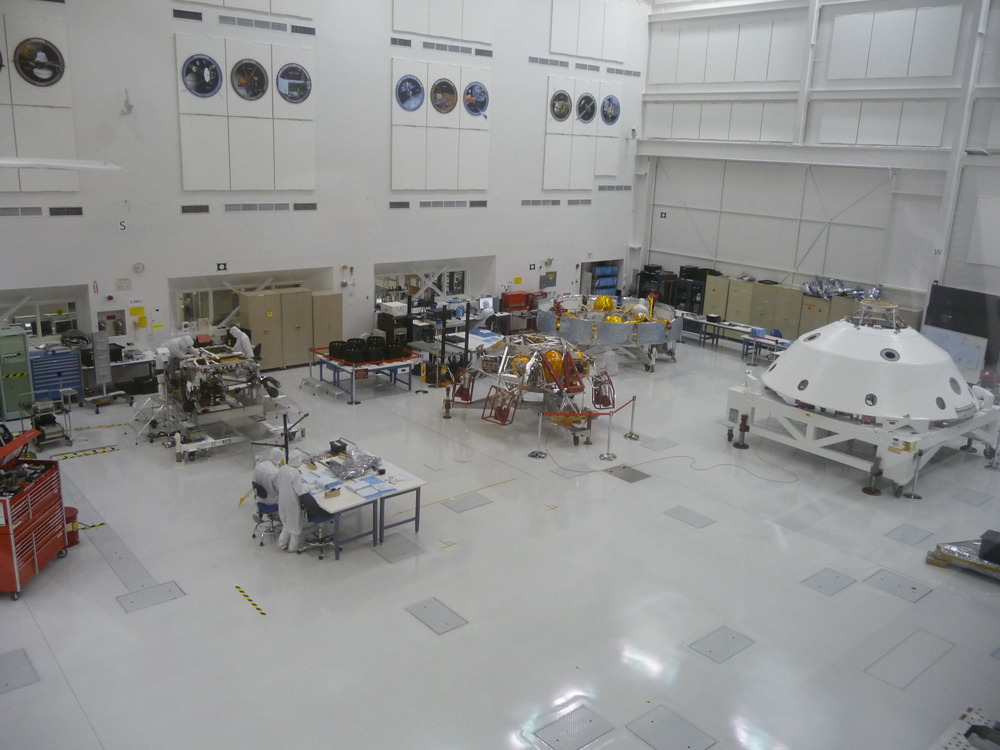 Pieces of NASA's Mars Science Laboratory mission at JPL