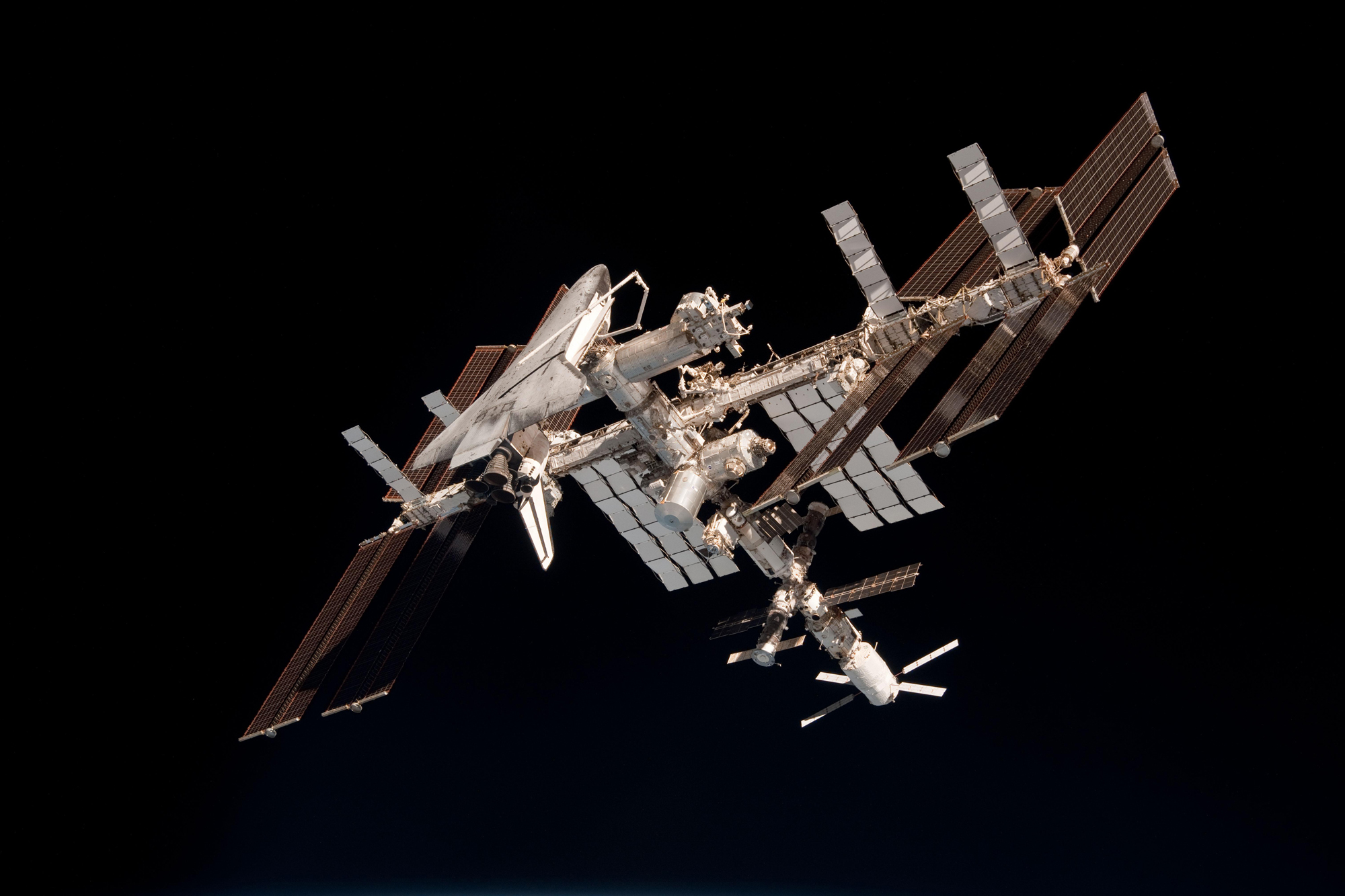 Endeavour's Belly and the Space Station
