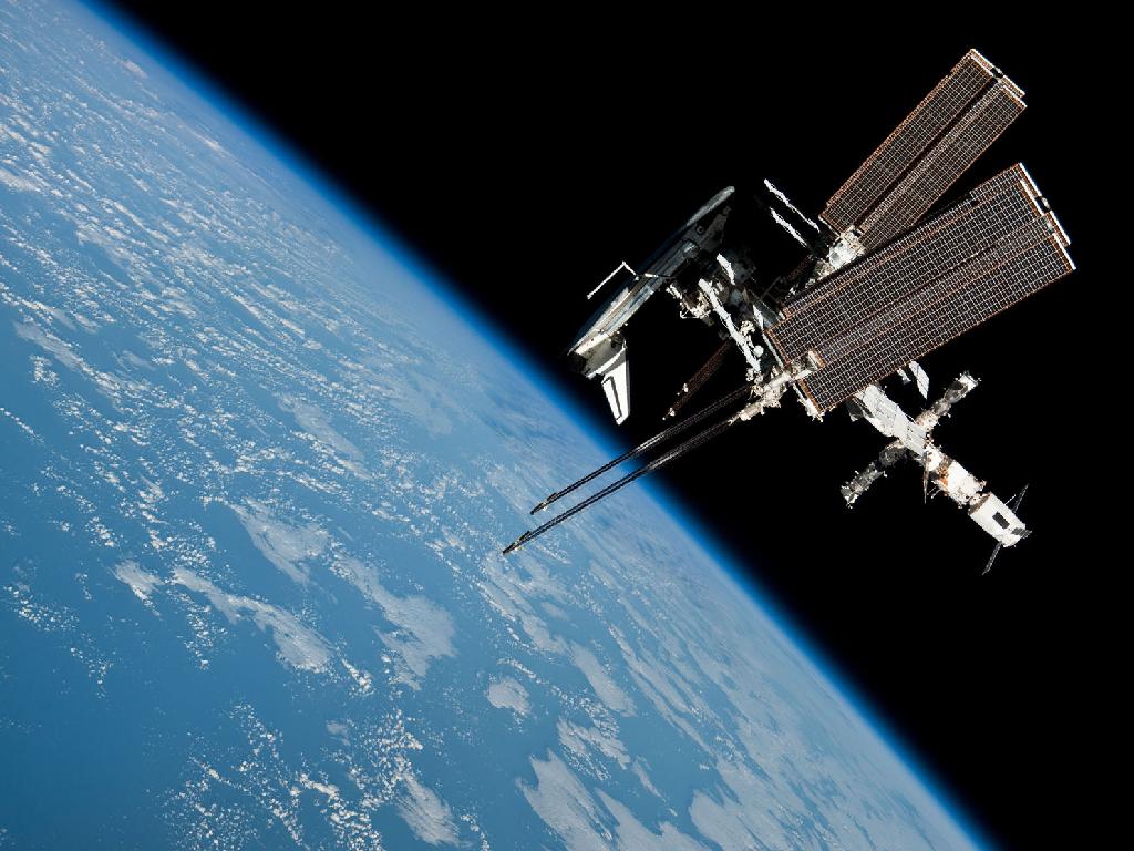 One of the First Images of Endeavour Docked to the International Space Station