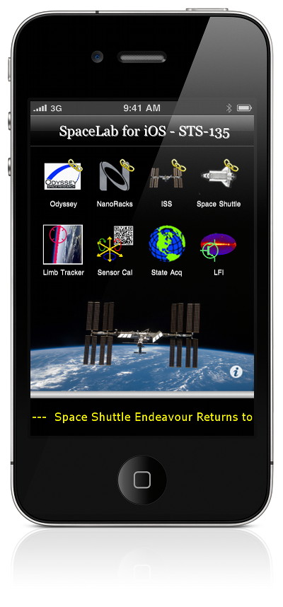 iPhone with SpaceLab Software