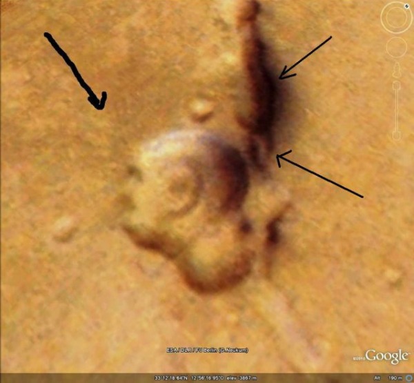 Gandhi face on Mars