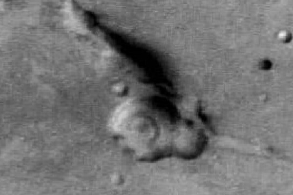 Gandhi face on Mars, low-resolution