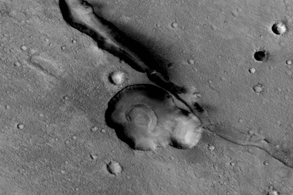 Gandhi face on Mars, high resolution