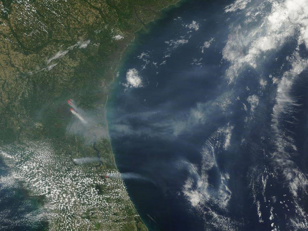 The Honey Praire Complex fires in Georgia and Florida