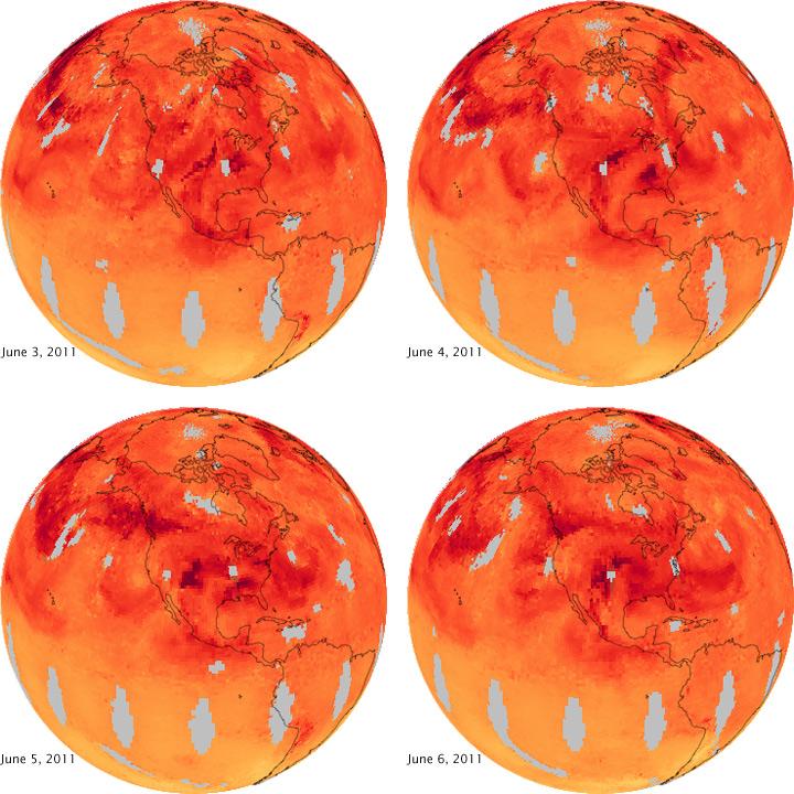 NASA Tracks Carbon Monoxide from Wallow Fire