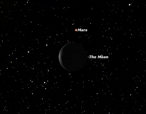 Mercury sky map for July 27, 2011 skywatching.