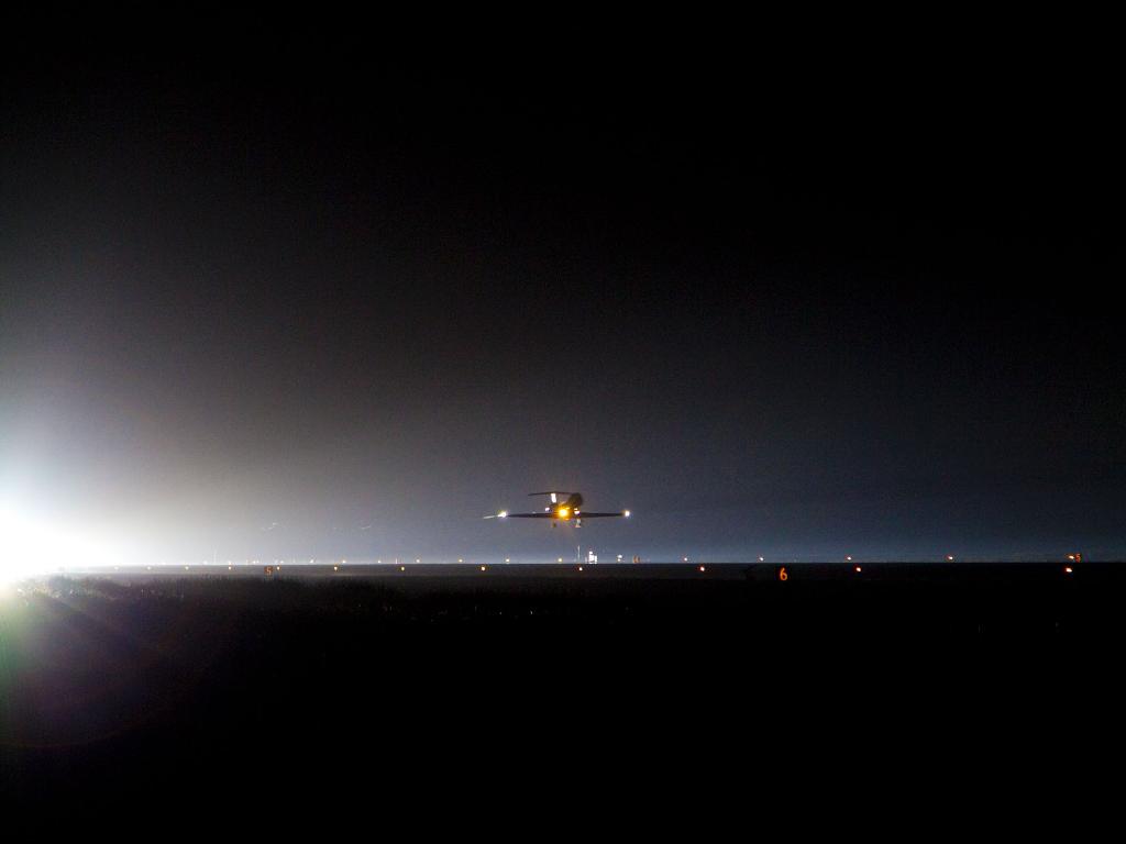 Landing Practice with Shuttle Training Aircraft