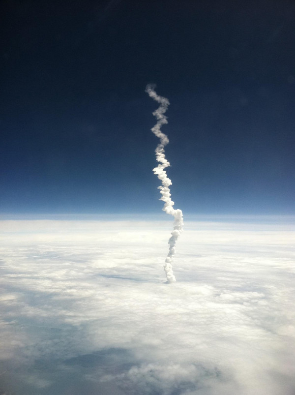 Space Shuttle Launch From Above