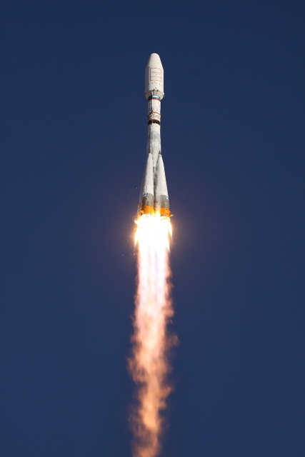 Soyuz Soars Toward Orbit on July 13, 2011