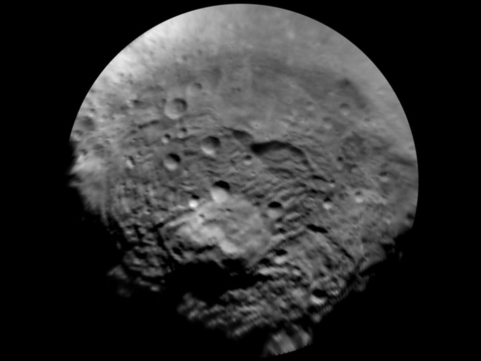An Enhanced View of Vesta's South Polar Region