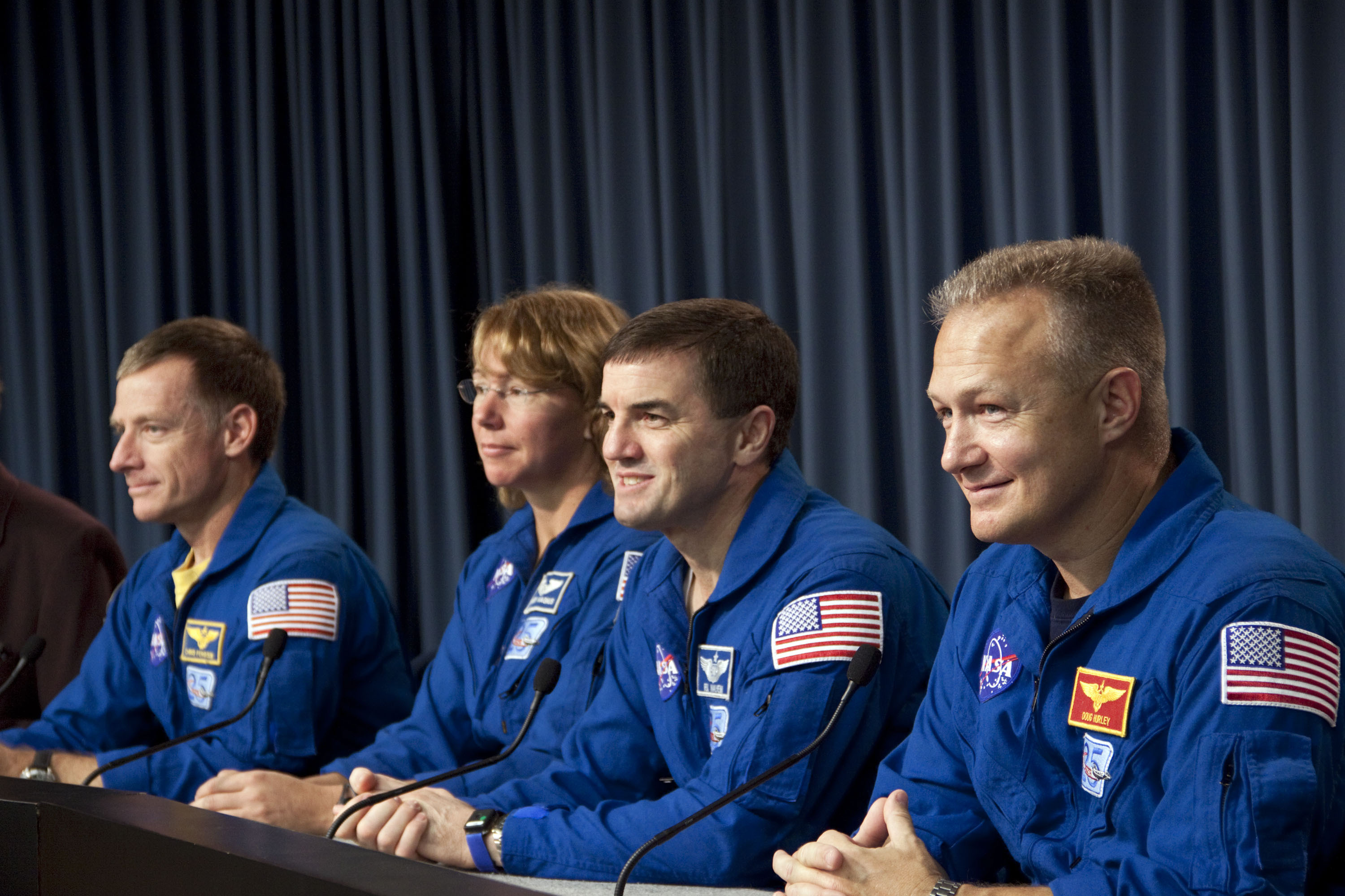 Space Shuttle Atlantis' Crew at Press Conference