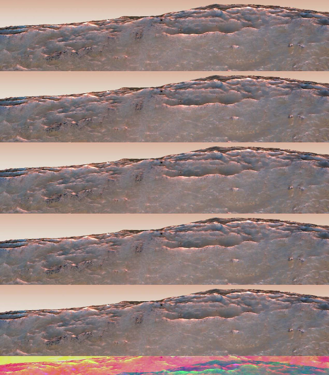 Oblique View of Newton Crater with Synthetic Sky