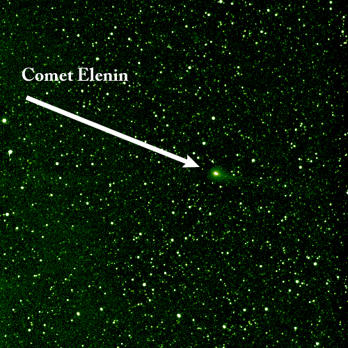 Comet Elenin as seen by NASA's STEREO spacecraft on Aug. 6, 2011.
