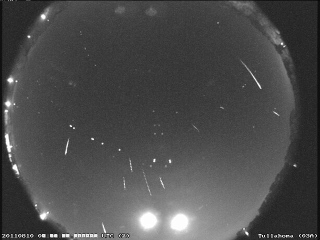 Perseid Meteor Shower 2011 - NASA's all-sky camera in Tullahoma, Tenn.