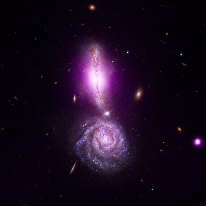VV 340 Galaxy Collision Forms Exclamation Point